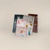 Pink cherry blossom koi notebook, black crane, beige wave wine, red koi and cherry blossom details Picture
